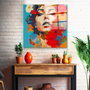 Wallity Cuadro Decorativo de Vidrio Templado Multicolor 50 x 50 cm